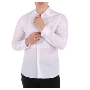 Burberry Crystal Embellished Poplin Dress Shirt Slim Size 15.5 / 39
